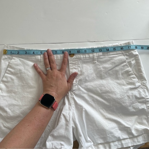 Old Navy White Cotton Blend Shorts Size 12 - Picture 8 of 8